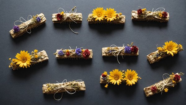 Découvrez l'élégance des barrettes en fleur séchée