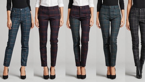 La collection tendance de pantalon écossais femme